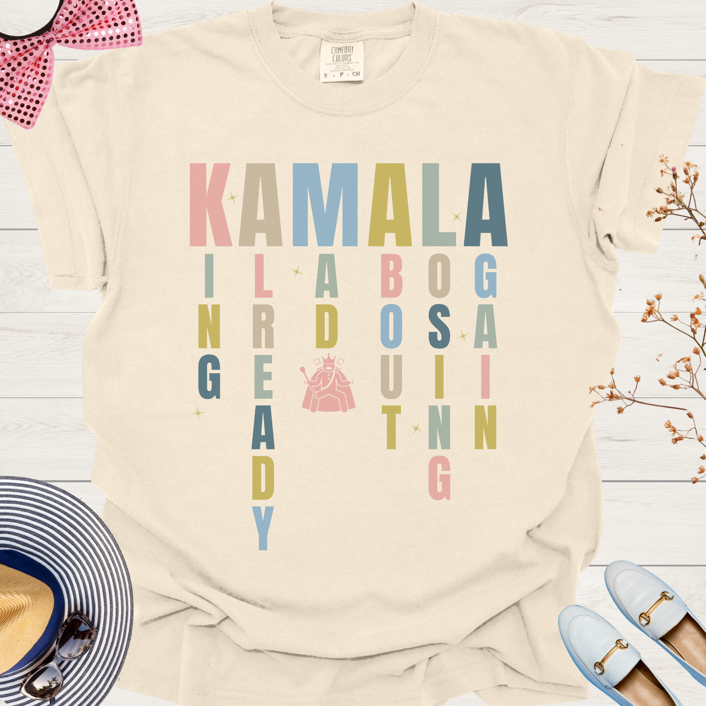 KAMALA Acronym Tee: KING ALREADY MAD ABOUT LOSING AGAIN T-Shirt