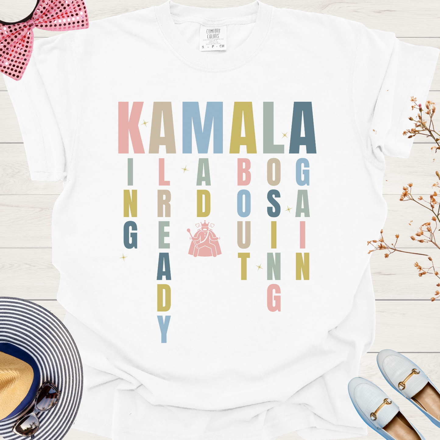 KAMALA Acronym Tee: KING ALREADY MAD ABOUT LOSING AGAIN T-Shirt